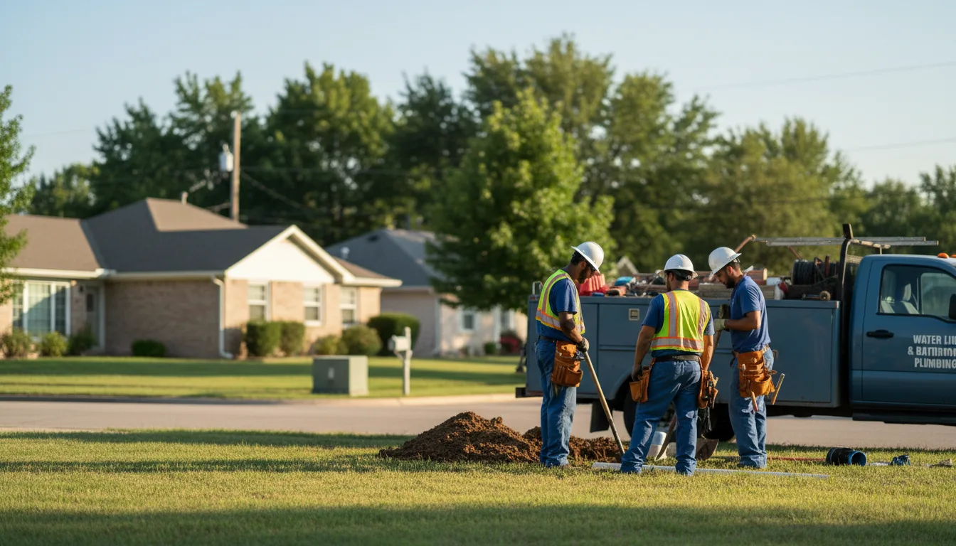 Residential water line and bathroom plumbing service in Foster, KY
